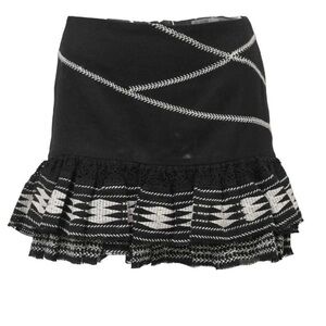 Rue Mariscal Flounce Bottom Mini Skirt